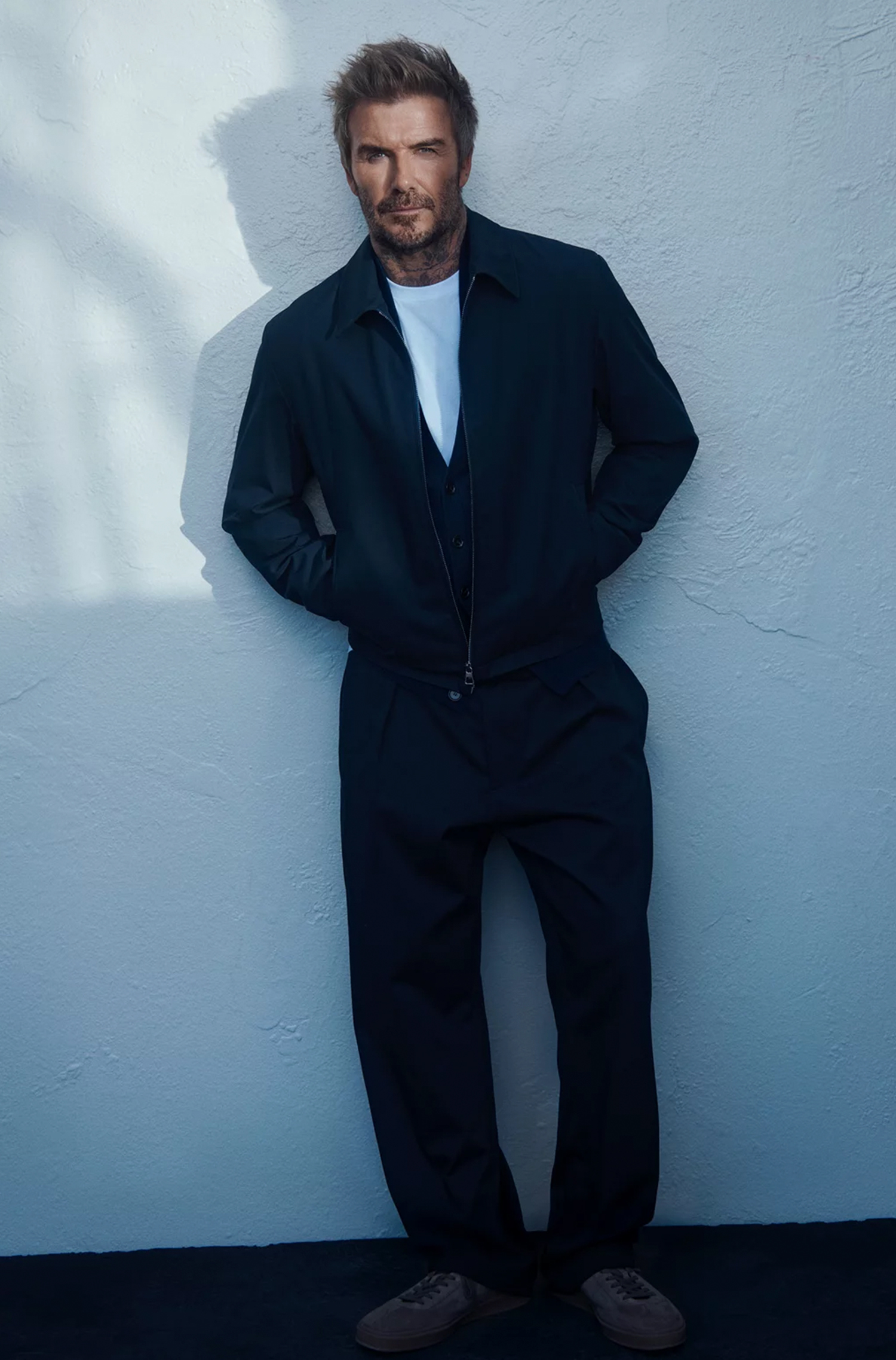 BECKHAM x BOSS 棉质混纺拉链开合夹克